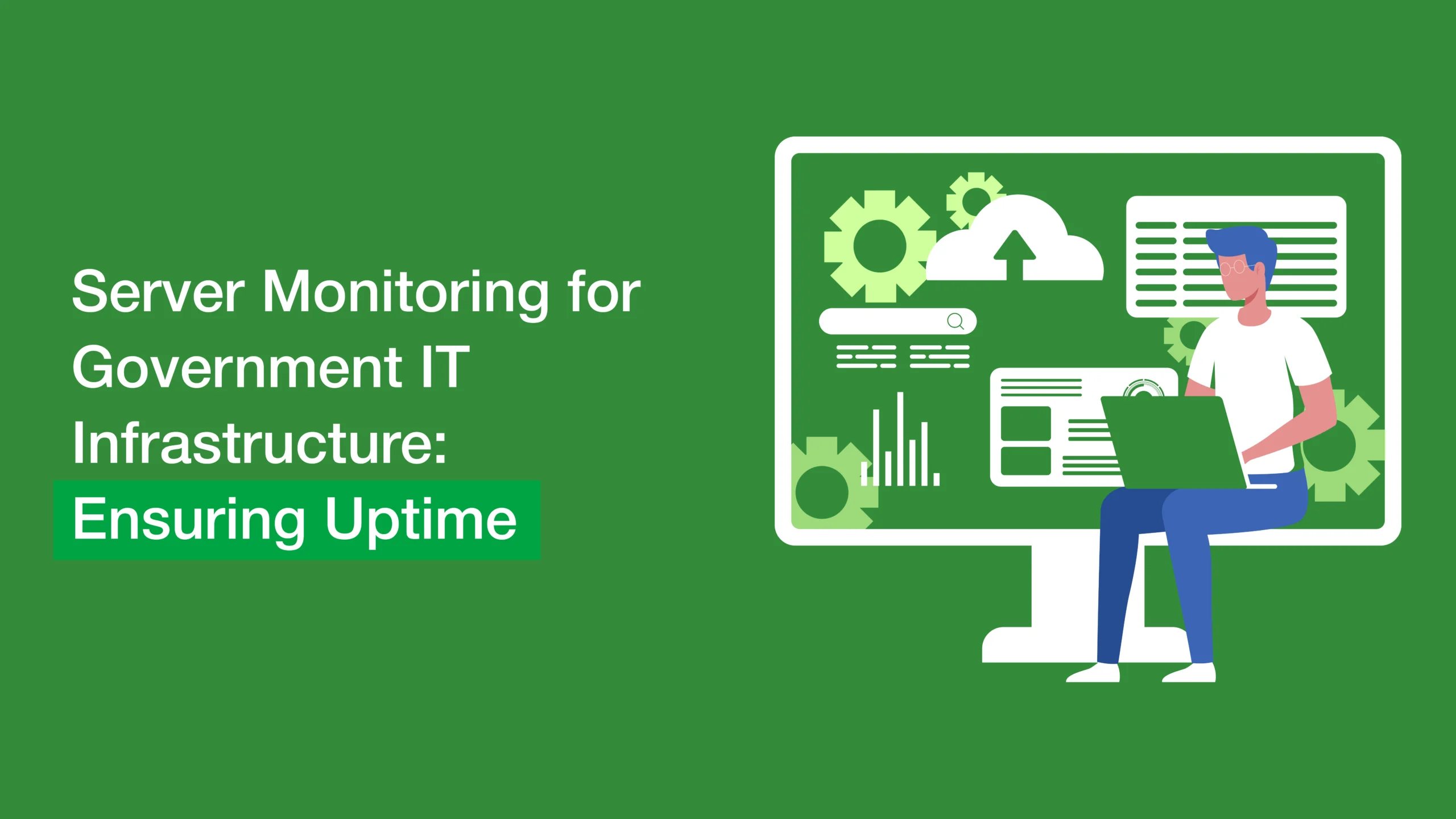 Government IT infrastructure monitoring dashboard with uptime analytics