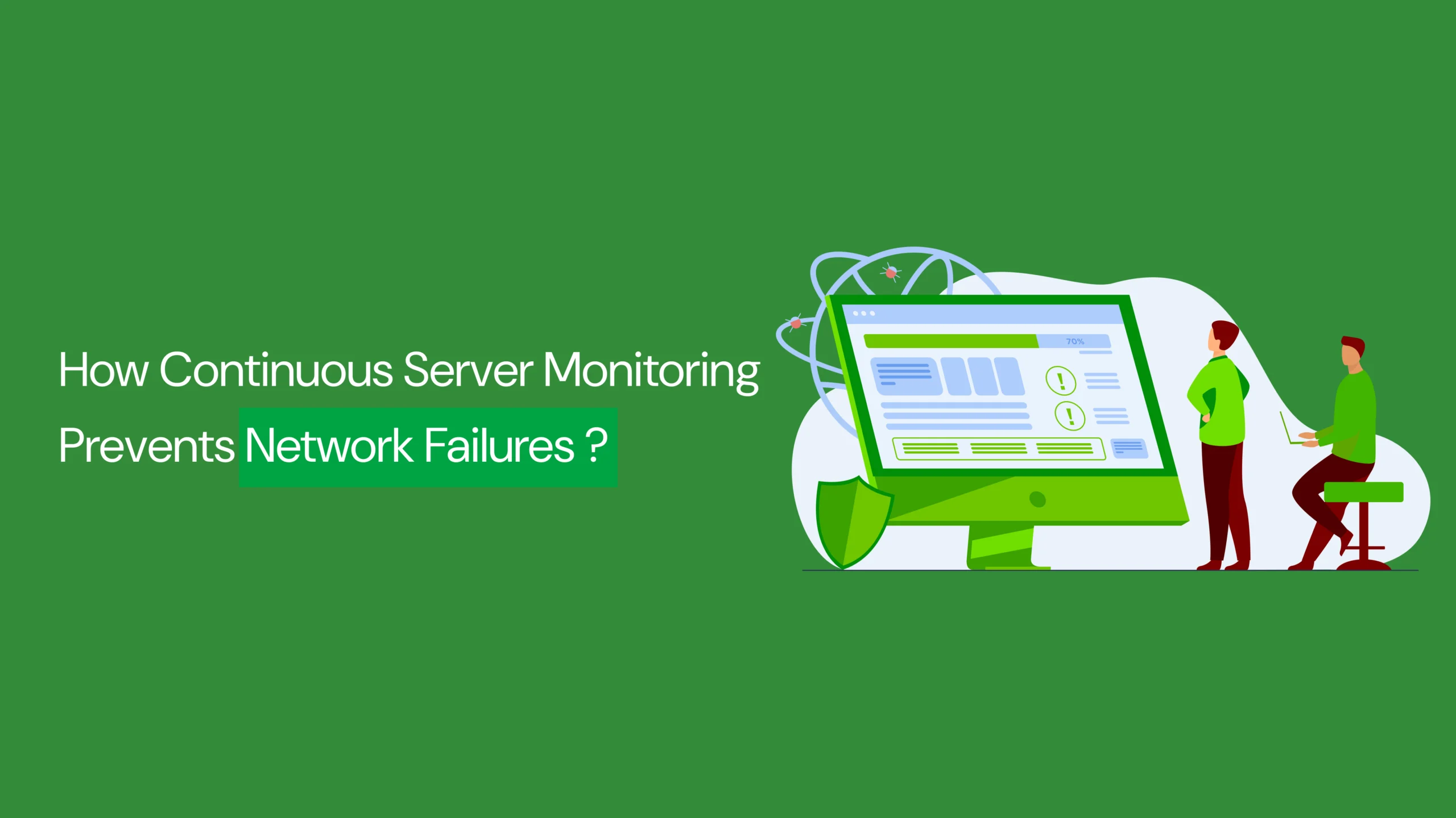 Real-time server monitoring dashboard showing uptime and server health